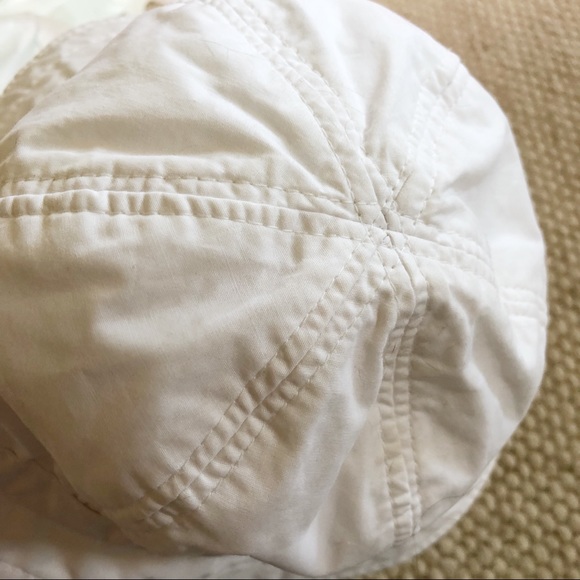 Vintage Nautical Beach White Floppy Brim Bucket Hat - Picture 2 of 4